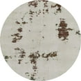 thumbnail image 1 of Ahgly Company Indoor Round Abstract Pale Silver Gray Abstract Area Rugs, 8' Round, 1 of 6