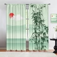 thumbnail image 4 of Bamboo Forest Blackout Curtains 42x54in - Red Sun White Cloud Lake Mountain Rod Pocket Window Shades for Living Room Bedroom, Machine Washable Fast Drying Curtains for Parents Room Balcony, 4 of 6