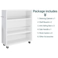 thumbnail image 6 of Wonline Modern Slim Storage Rolling Cart with 3-Tier Adjustable Shelving Organizer for Kitchen,Bathroom,Laundry Room(White), 6 of 9