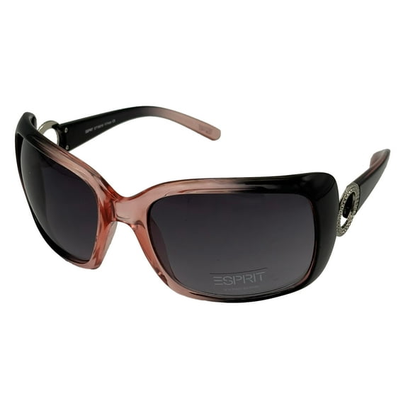 Esprit Womens Sunglass Pink Black Square Fashion, Smoke Gradient Lens 19319 534