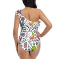 thumbnail image 5 of Honeii Fun Animal with Unicorn for women's one-piece swimsuit featuring a chic one-shoulder design experience elegance and style in the water-Small, 5 of 6