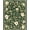 Green, 1, variant on Design&I 8'x10' Washable Area Rug Dark Green Floral Elegance Ivory Ornate Botanical Design with Blossoms for Dining Room, Large Office, Lounge, Snag-Free
