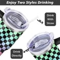 thumbnail image 5 of Rainbow Checkerboard 40oz Stainless Steel Vacuum Insulated Tumbler with Lid and Straw for Water Iced Tea Coffee Smoothie and More, 5 of 7