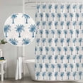 thumbnail image 5 of Blue Palm Trees Shower Curtain, Waterproof Shower Curtains for Bathroom, Summer Botanical Tropical Plants Washable Fabric Bathtub Curtain Set Bath Decor with 12 Hooks Extra Long 72"x96", 5 of 8
