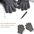 thumbnail image 3 of Sonducket 1 par de guantes para niños a prueba de congelación, cómodos guantes gruesos para niños, cubiertas para manos para usar al aire libre, gris guantes y mitones Gris oscuro Sonducket AP009005-05, 3 of 6