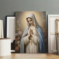 thumbnail image 4 of Praying Virgin Mary Poster Wrapped Wooden Frame Wall Decor,,Canvas Wall Art for Living Room,Bedroom,Office,Ready to Hang, 4 of 5