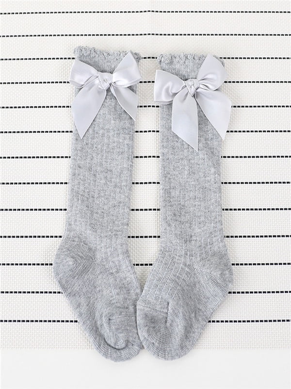 New Kids Toddlers Girls Big Bow Knee High Long Soft Cotton Lace baby Socks Kids 