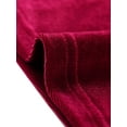 thumbnail image 5 of DARING DIVA Women's Office Pocket Front Long Sleeve Button Down Velvet Shirt L Wine Red, 5 of 5