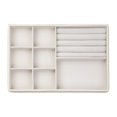 thumbnail image 1 of Bandeja organizadora apilable para joyas, 8 compartimentos con soporte para anillas, color champaña, 1 of 7