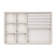 thumbnail image 1 of Bandeja organizadora apilable para joyas, 8 compartimentos con soporte para anillas, color champaña, 1 of 7