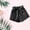 Black, variant on HAIJIE Womens Summer Shorts Summer Beach Lightweight Short Pants Cute Shorts Casual Shorts Going Out Shorts for Girlfriend Women Elastic Waist Embroidered Ruffle Shorts