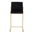 thumbnail image 7 of Fuji Contemporary High Back Counter Stool In Gold Steel And Black Velvet - Set Of 2, 7 of 7