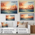 thumbnail image 4 of Designart "Sunrise Over the Peach Ocean I" Landscapes Floater Framed Canvas Wall Art, 4 of 7