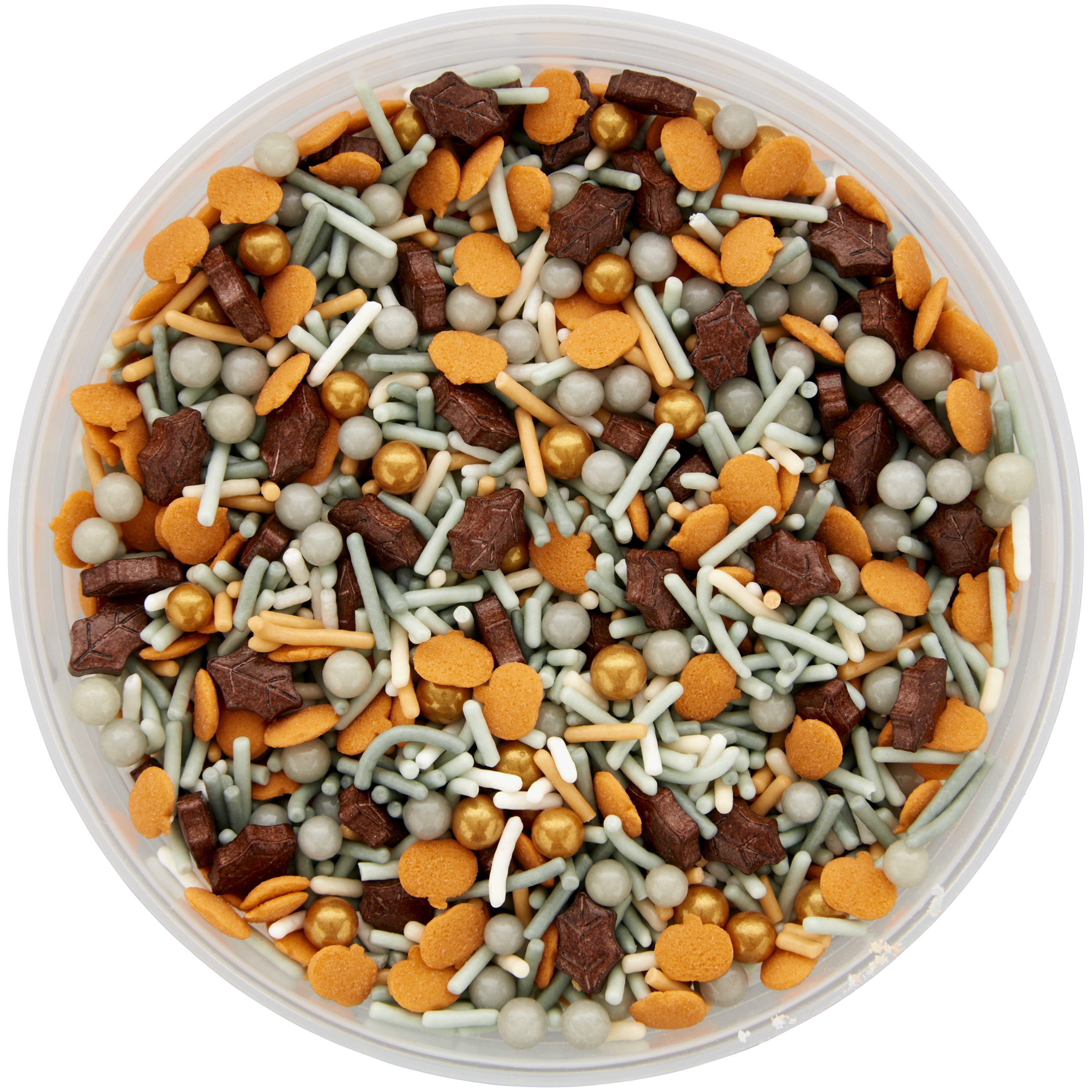 Great Value Autumn Splendor Leaf and Pumpkin-Shaped Sprinkle Mix, 10.58 oz