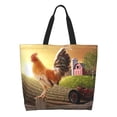 thumbnail image 1 of Easygdp Country Farm Morning Rooster Bolsas Tote para Mujer, Bolsos de Hombro para Viaje, Bolsos de Mano de Gran Capacidad para Compras y Trabajo, 1 of 8