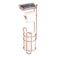 thumbnail image 4 of mDesign Steel Free Standing Toilet Paper Holder Stand and Dispenser - Rose Gold, 4 of 7