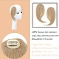 thumbnail image 5 of MY-LADY 2pack 10inches Remy Hair Extensions Short Thick Hairpieces Side Bangs Clip Real Human Hair Bangs Natural Extra Hair Clip Hair Topper for Women #27 Dark Blonde, 5 of 8
