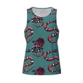 thumbnail image 4 of Easygdp Snake And Rose Men's Tank Top, Sleeveless Muscle T Shirts, Breathable, Quick-Dry, Loose for Gym, Running, Fitness - X-Large, 4 of 9