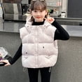 thumbnail image 2 of IVEYRTF Kids Winter Vests Sleeveless Padded Coat Warm Thickened Quilted Jacket for Boys Girls Fashion Printed Outerwear for Cold Weather Play Daily Casual Wear(White#1,11 Years), 2 of 9
