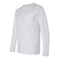 thumbnail image 2 of Adult 6.1 oz., 100% Cotton Long Sleeve Pocket T-Shirt - ASH - M, 2 of 5