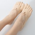 thumbnail image 3 of Hongchun 3pair Lace Five Finger Socks, Five Toe Socks Invisible Socks Breathable Mesh Lace Shallow Boat Socks Invisible, 3 of 3