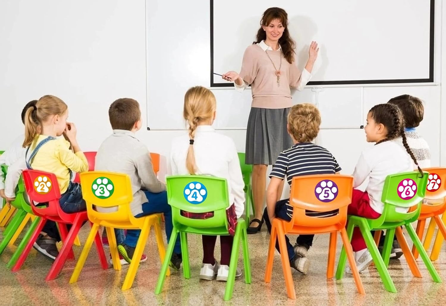 Line up Spots for Classroom Floor Number Stickers for Classroom 36Pcs Line up Dots Floor Dots Decals Line up Numbers for Preschool Kindergarten Back to School Supplies