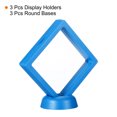 thumbnail image 3 of 3D Floating Display Frame Coin Jewelry Case Holder with Base 3.5" x 3.5" Blue 3pcs, 3 of 6