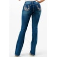 thumbnail image 3 of Grace in LA Women's Western Horse Embroidered Stretch Bootcut Jeans (29, Blue), 3 of 3
