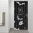 thumbnail image 3 of Gothic Shower Curtain - Dark Celestial Moon & Star Print, Mystical Cosmic Theme Bath Decor, Waterproof Polyester, 36"Wx72"L, Goth Aesthetic Gift, 3 of 5