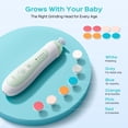 thumbnail image 5 of COSLUS CX52 Rechargeable Baby Nail Trimmer,Electric Nail File,5 Modes & 6 Grinding Heads for Infant Toddler Kid,Green, 5 of 9