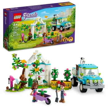 LEGO Friends Tree-ing Vehicle 41707 Flower Garden Building Set with Toy Car, Olivia Mini-Doll and Animal Figures, Nature Inspired Summer Set