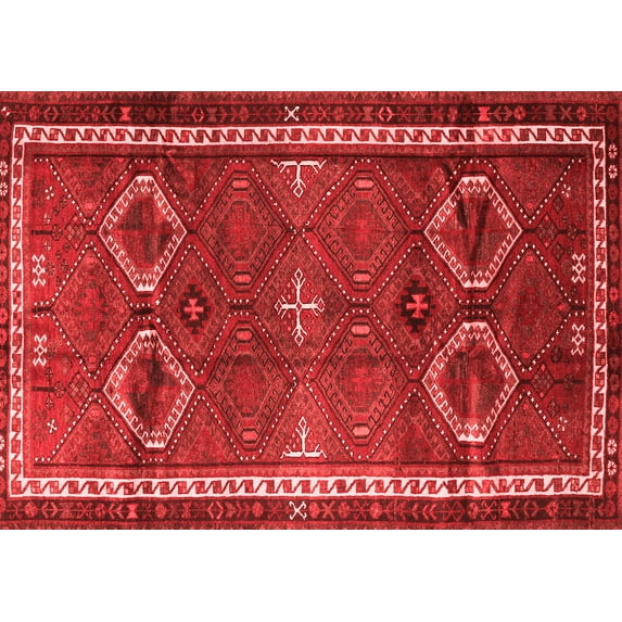 Ahgly Company Indoor Rectangle Persian Red Traditional Area Rugs, 4' x 6'