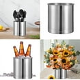 thumbnail image 6 of KSENDALO Utensil Holder Stainless Steel- 7x7 inch Jumbo Utensil Holder for Countertop,  Utensil Crock for Spoons, Silverware, and Spatulas for Kitchen, 6 of 6