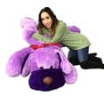 thumbnail image 1 of Giant Stuffed Puppy Dog 5 Feet Long Squishy Soft Extremely Large Plush Purple Color, 1 of 9