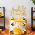thumbnail image 2 of Papel dorado con purpurina Gjdundun Happy 1st Bee Day, 2 of 7