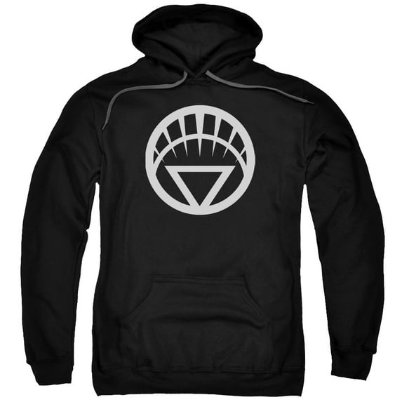 Green Lantern White Emblem Adult Pullover Hoodie Sweatshirt Black