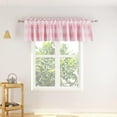 thumbnail image 2 of 2 Pack Buffalo Check Valances for Windows Living Room 18 inches Long Classic Gingham Plaid Bedroom Bathroom Rod Pocket Country Farmhouse Kitchen Window Curtain Valances - 54"x18" Pink & White, 2 of 6
