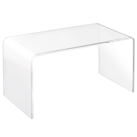 32" Long Rectangle All Acrylic 15mm Thick Waterfall Coffee Table, Clear