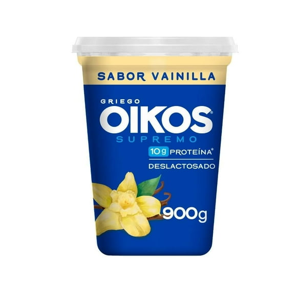 Yoghurt Griego Oikos deslactosado vainilla con 10 g de proteína 900g