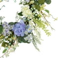 thumbnail image 4 of Northlight Eucalyptus, Hyacinths and Hydrangea Fern Spring Wreath - 26", 4 of 9