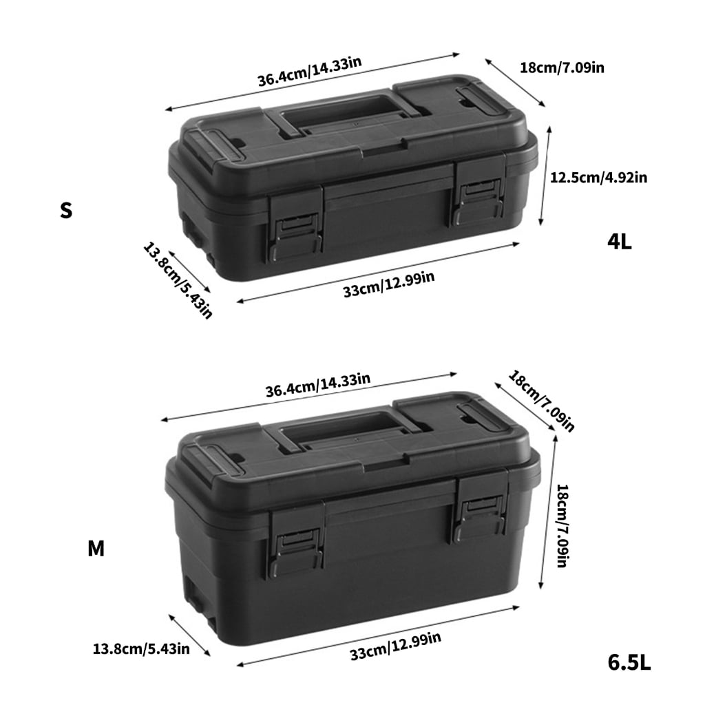 Plastic Tool Box Organizer Medium 6.5L And Small 4L Sizes Feature Secure Lock Layered Compartments For Efficient Storage