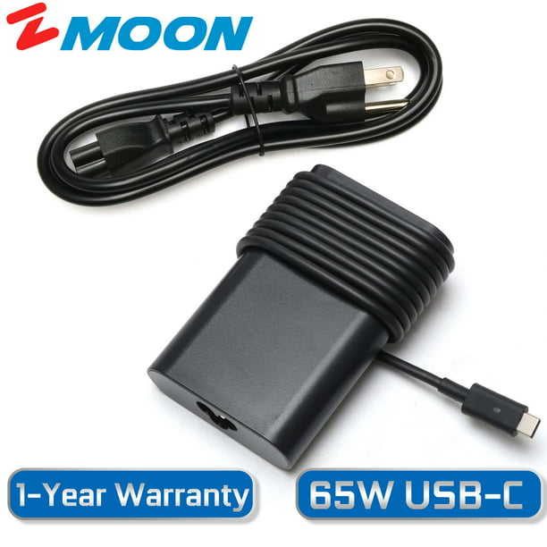 Zmoon 65W USB C Laptop Charger for Dell Type C Power Adapter Compatible  with Dell Lenovo Yoga MacPro Hp Miix Thinkpad Asus ZenBook and More Type c  