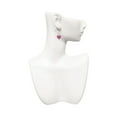 thumbnail image 3 of Silvertone Hot Pink Crystal Sparkle Spinner Heart French Earrings, 3 of 4