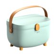 thumbnail image 1 of Medicine Storage Box, Oval Medicine Box Organizer Storage, Medication Storage with Portable Handle, First Aid Safe Medication Storage Box for Family, Double Layer Multicompartment, 1 of 7