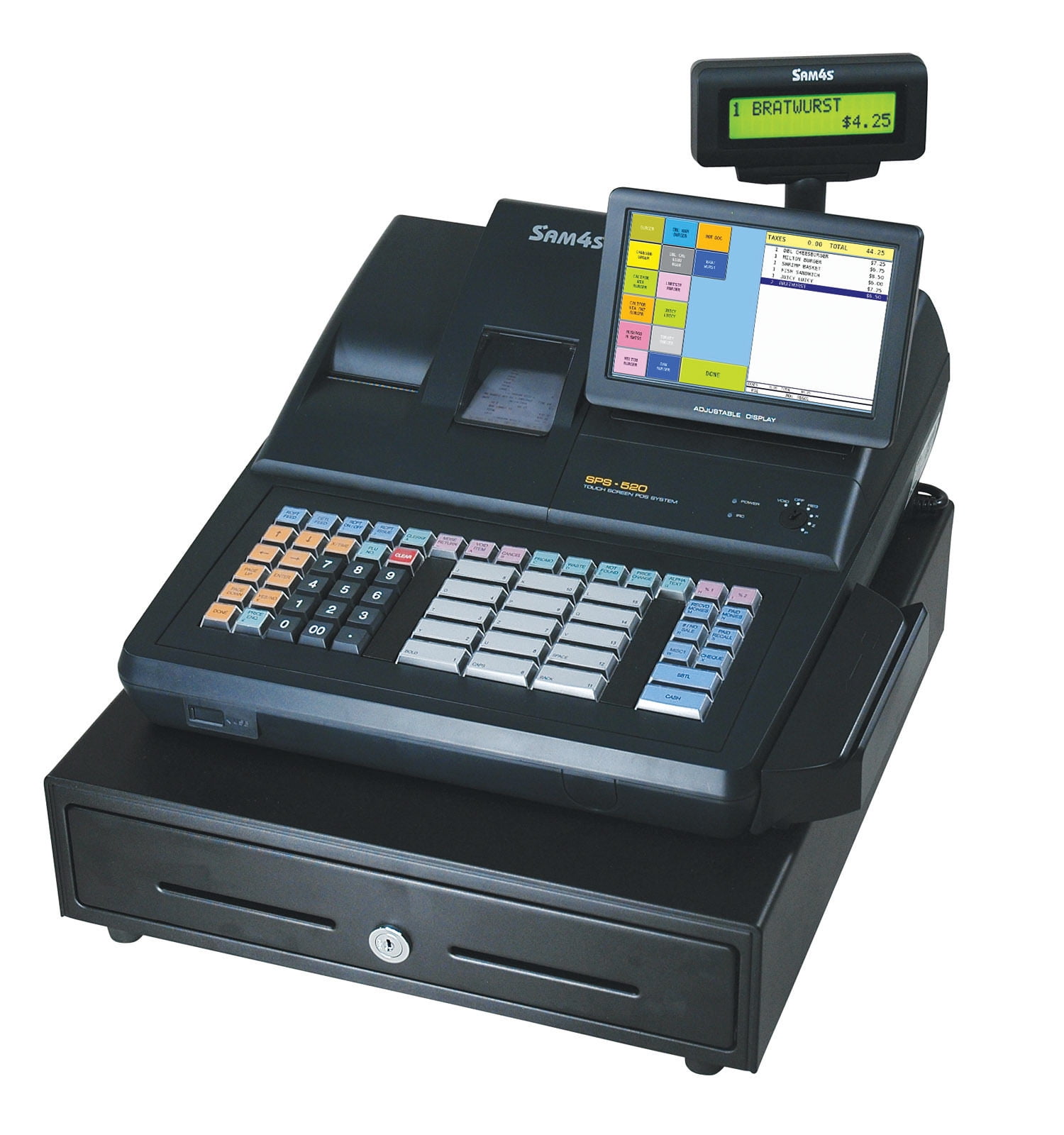 NEW SAM4S SPS520 RT 7" Touch Screen Hybrid POS Cash Register with