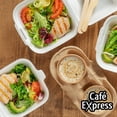 thumbnail image 4 of Café Express (300 Count) 6" x 6" Hinged Food Containers, PP Clamshell, Snap Tight with Easy Grip Tabs, Leak & Grease Resistant Box, Microwave-Safe Disposable Containers, 4 of 5
