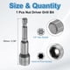 thumbnail image 2 of Broca de destornillador de tuerca hexagonal Uxcell 10mm socket 6 puntos métrico vástago hexagonal 1/4" magnético acero CR-V, 2 of 7