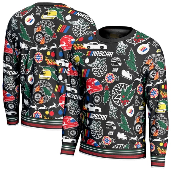Men's ProSphere Black NASCAR Holiday Sweatshirt