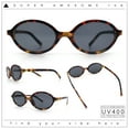 thumbnail image 2 of Retro Vintage Vibe Oval Hipster Boho Fashion Plastic Sunglasses Tortoise - Black, 2 of 8