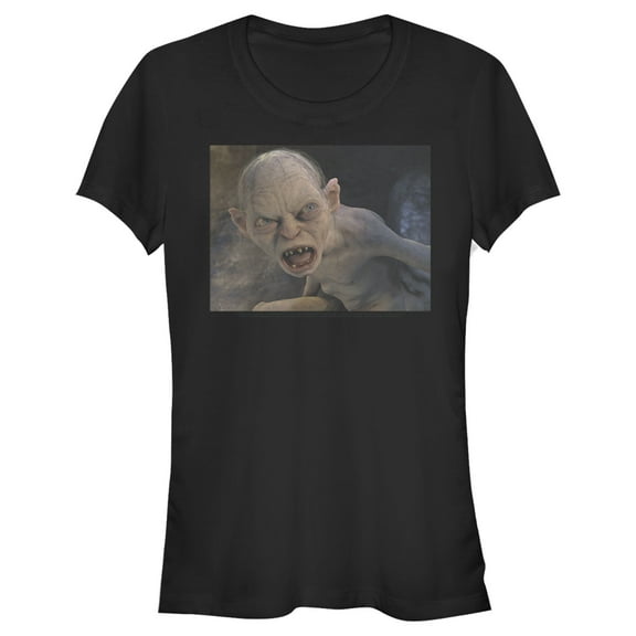 Junior's The Lord of the Rings Fellowship of the Ring Gollum Yell  Graphic Tee Black 2X Large